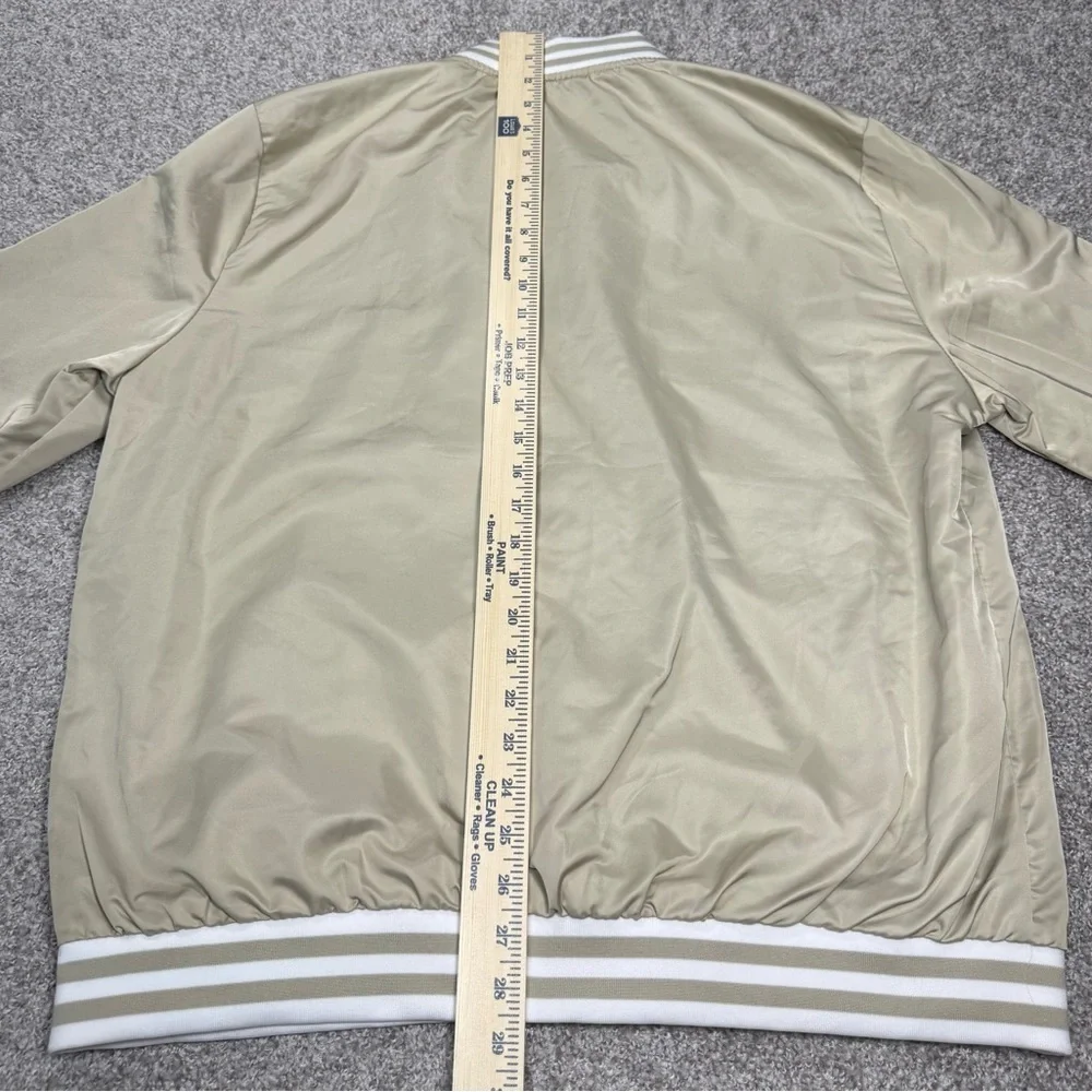 NWT Men’s Primitive Skateboarding Beige Satin Bomber Jacket Size Large L